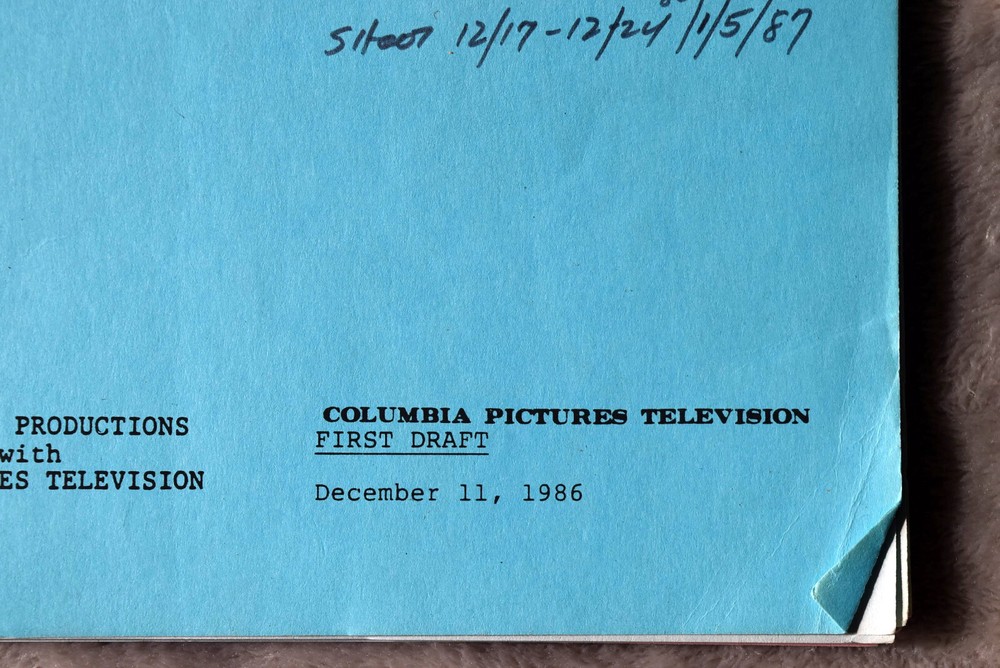 1986 Starman " The Probe " Original Screenplay Script First Draft