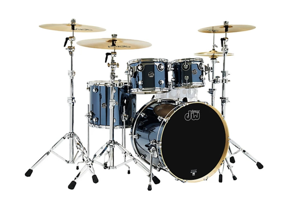 DW Performance Series 4 Piece Shell Pack, Chrome Shadow
