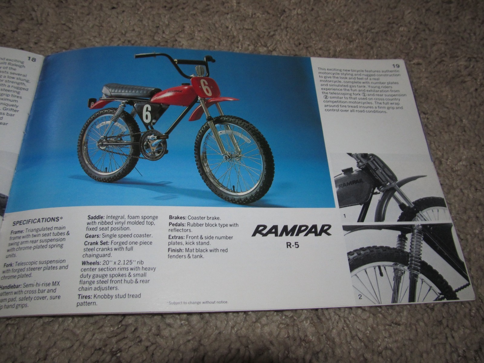1970's Raleigh Rampar Bicycles Catalog