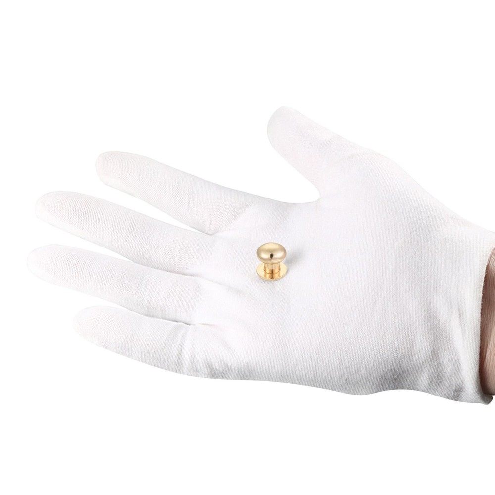 12pcs 8mm Head Dia Round Knobs Pull Handle Zinc Alloy for Drawer Pulls