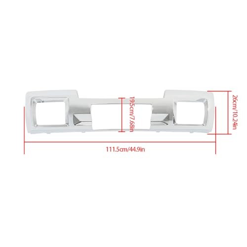 Front Bumper Skid Plate Chrome Plastic Replacement for 2015-2019 Sierra