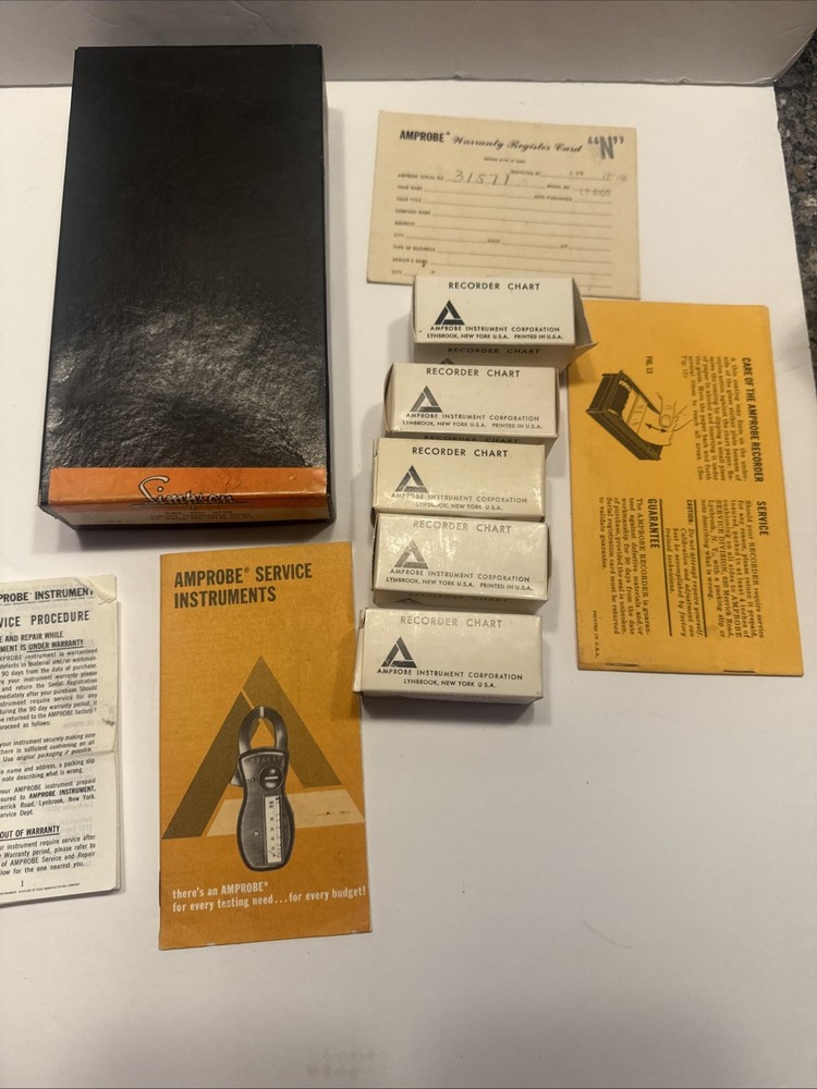 Amprobe Voltprobe Voltage Tester + 5 Recorder Charts