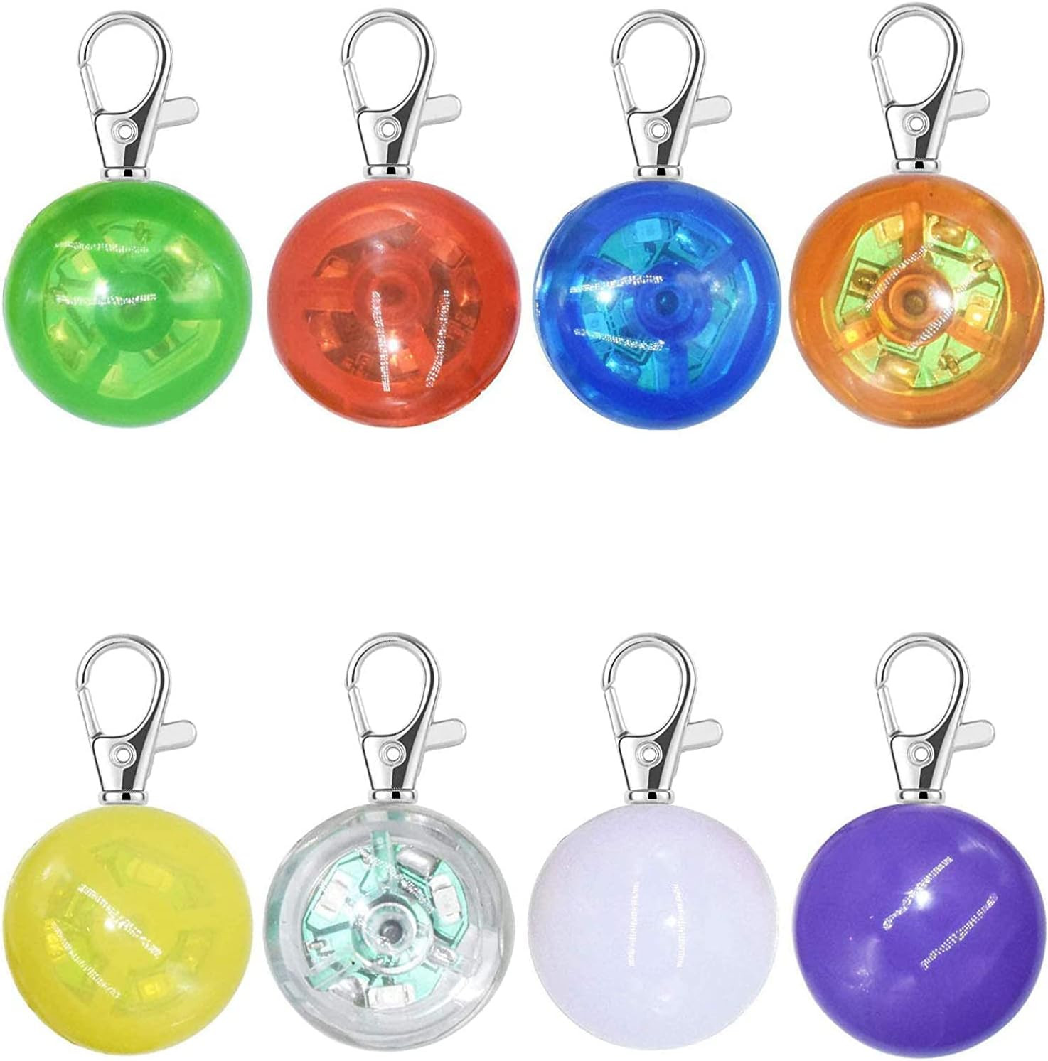 8 Pack Dog Lights for Night Walking, 3 Modes Collar Light Night