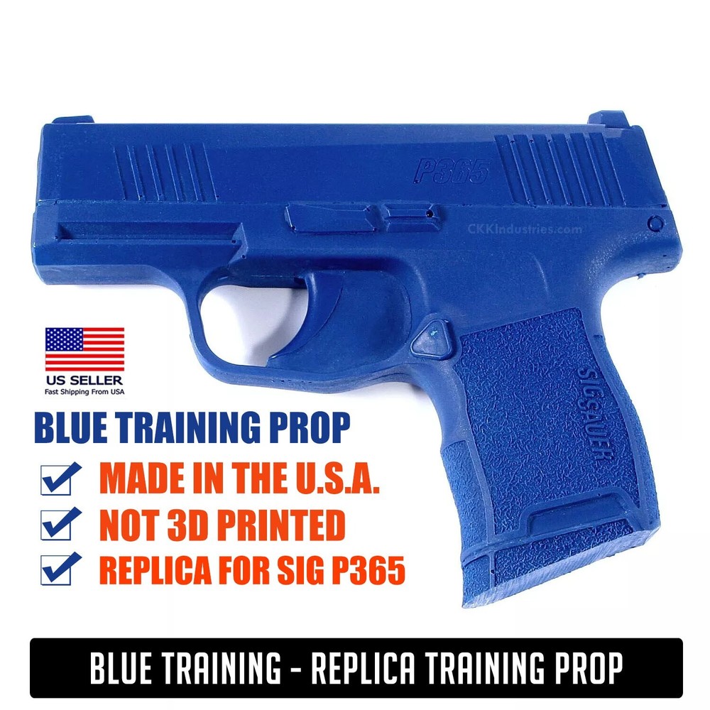 Blue Training Prop for SIG P365 - Solid Resin - Not a Gun