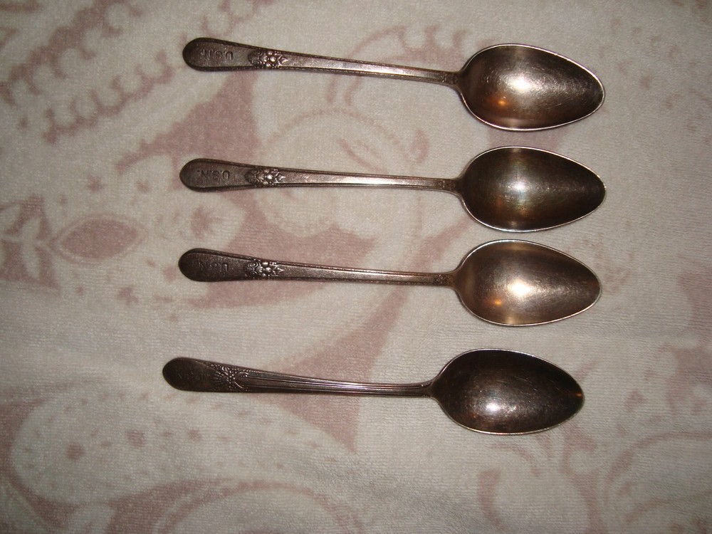 ROGERS BROS. Silverware U.S. Navy spoons 1847 U.S.N see below