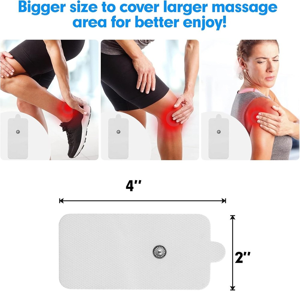 Reusable TENS Electrode Pads Snap Connector