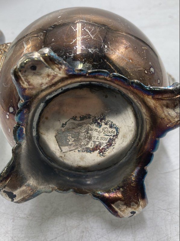 Vintage Silver Plated Collectible Tea Coffee Pot With Lid And Handle