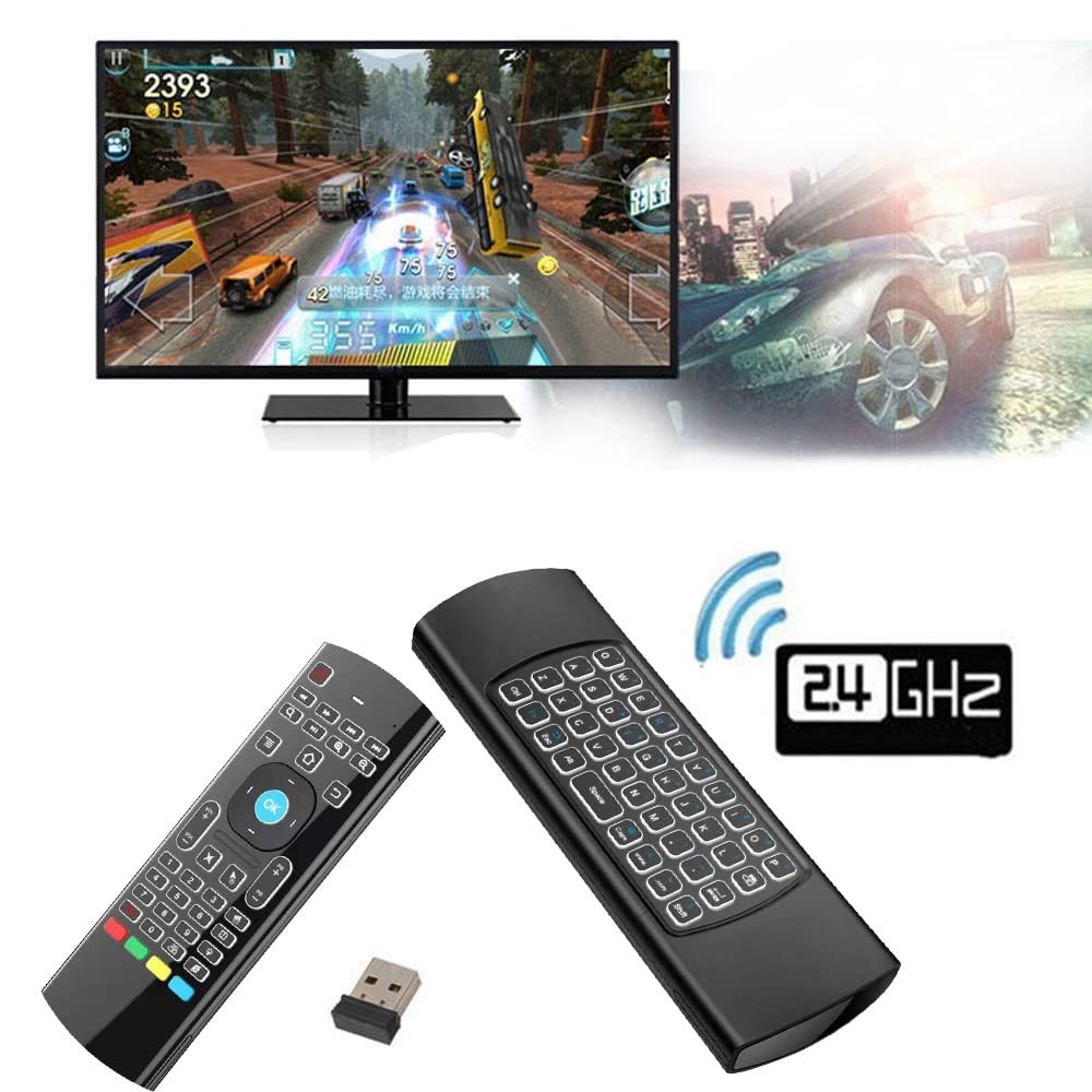 MX3 Pro Mini Keyboard Backlight Fly Remote Mouse,Android TV Remote Control,IR...