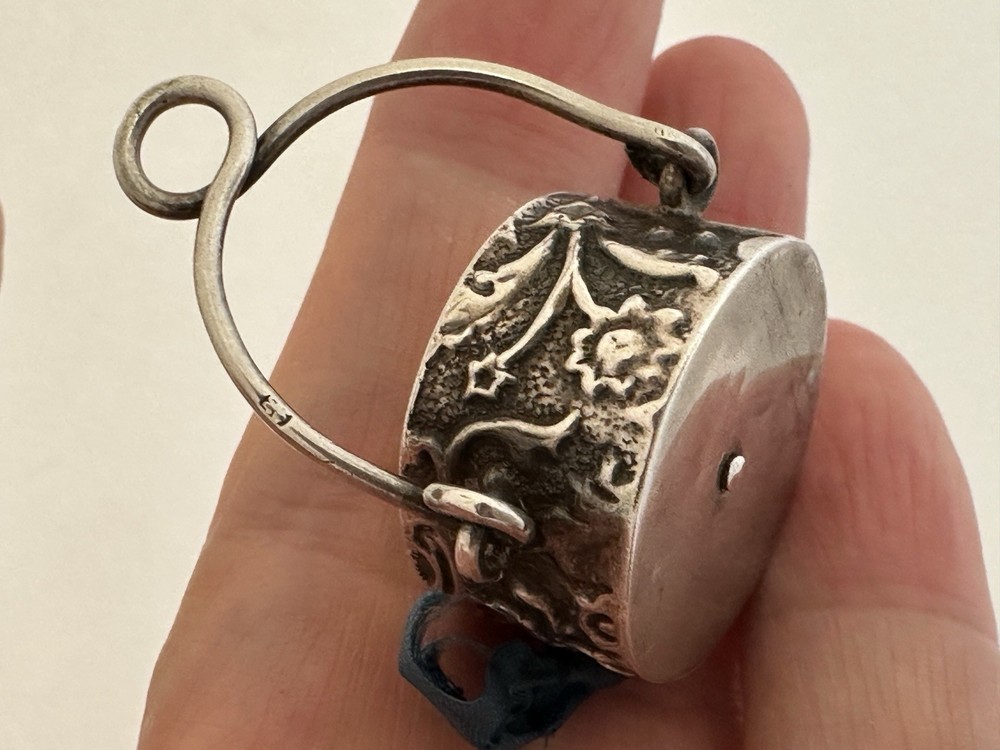 Victorian Solid Silver Chatelaine Tape Measure Lawrence Emanuel c.1900