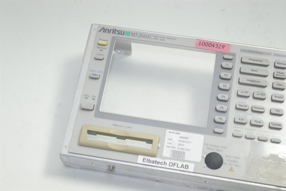Anritsu MS2661C Spectrum Analyzer 9KHz - 3GHz Front Panel