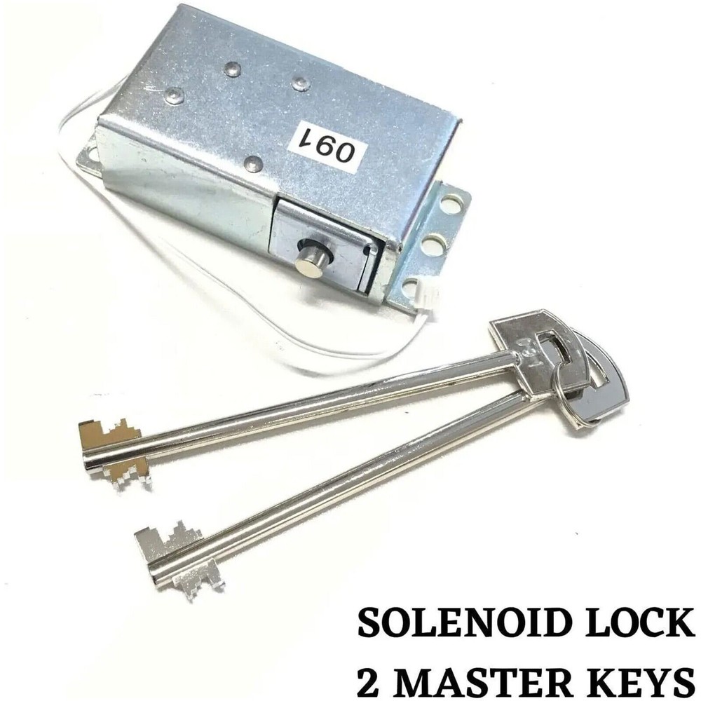 Safe Lock Replacement Chrome Keypad Safe Electronic Lock Solenoid 2 Key NEW