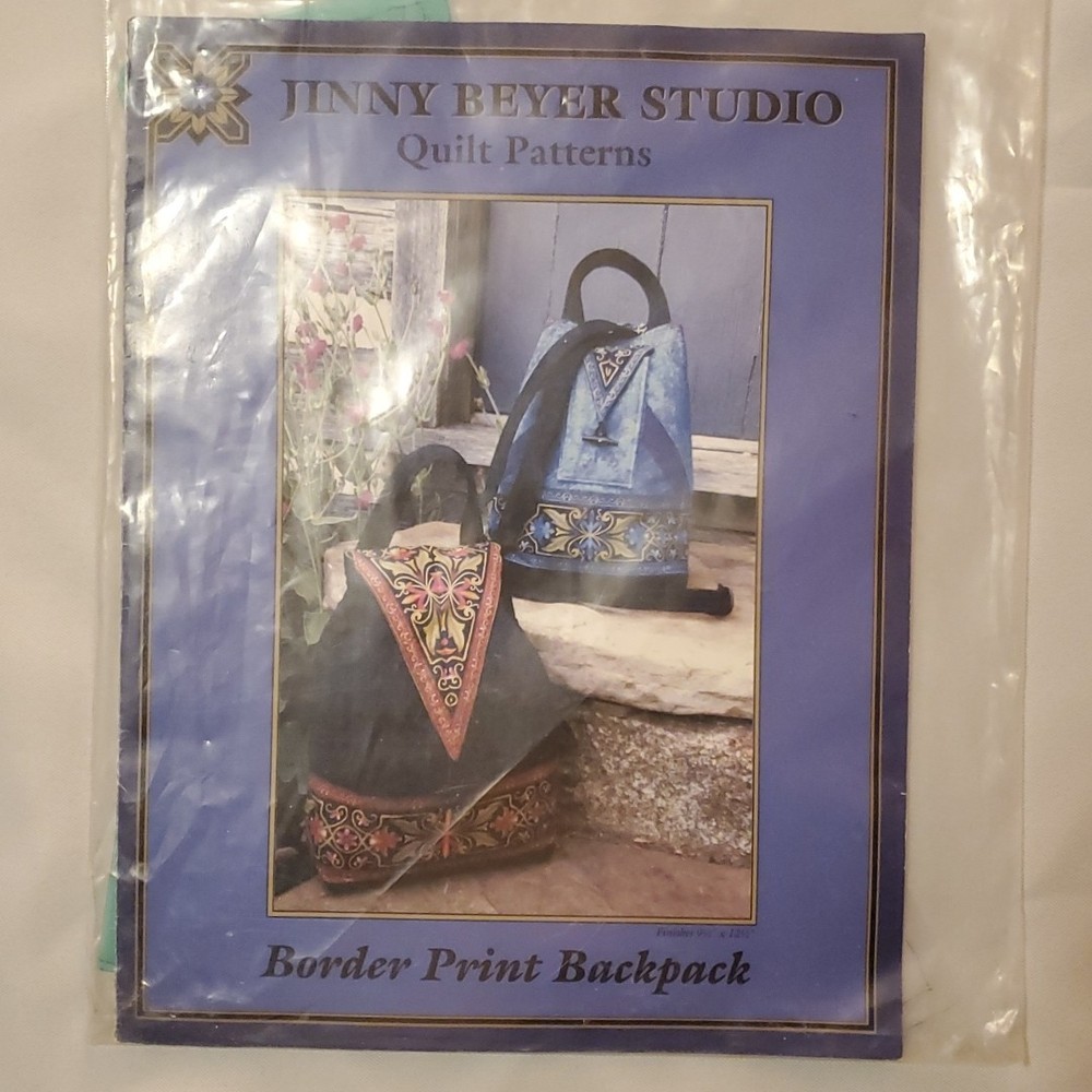 Jinny Beyer Studio Quilt Patterns Border Print Backpack PATTERN with templates