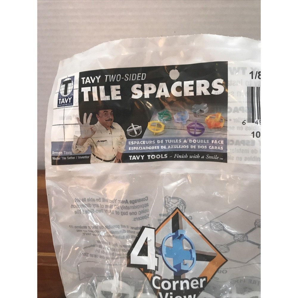 Tavy Two Sided Tile Spacers 1/8 Inch 3mm 100 Count for Tiling Projects