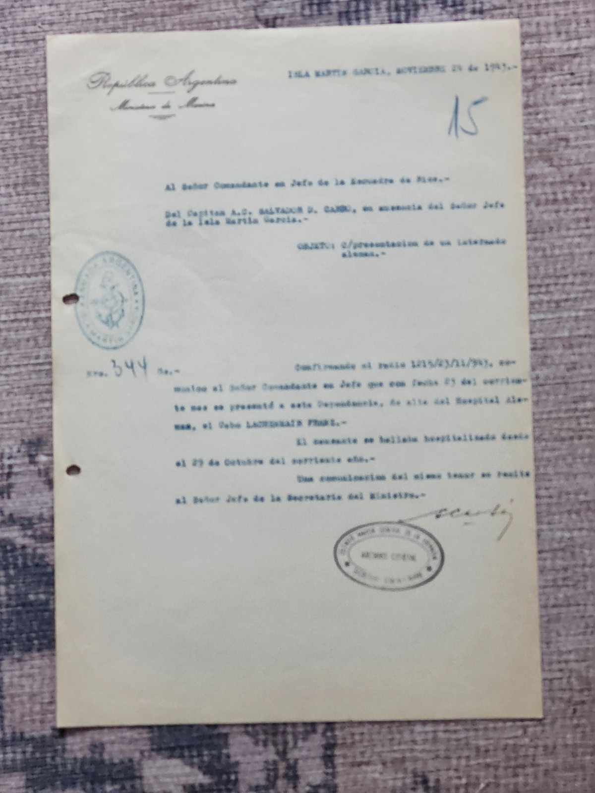 WW2 Germany. Interned sailors, "Admiral Graf Spee" #1