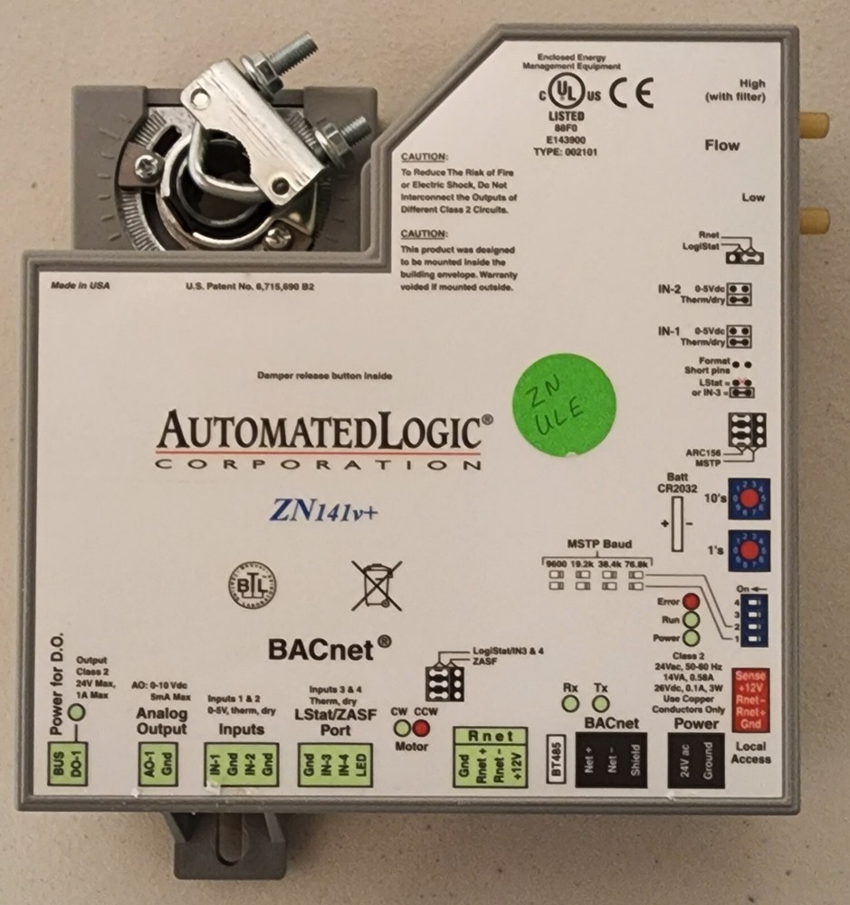 Automated Logic ZN141v+ Fully Programmable VAV Unit Controller