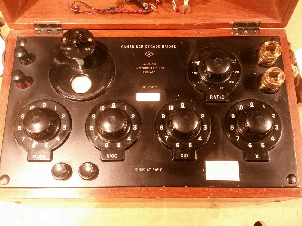 Cambridge Instrument Decade Bridge Resistance Murray Loop Scientific Prop Ex Mod