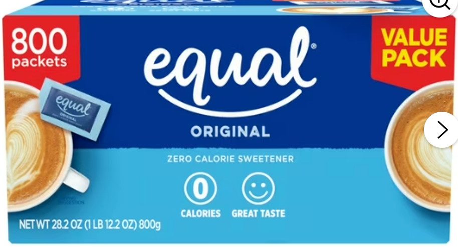 EQUAL Zero Calorie Sweetener, 800 Packets CLEARANCE