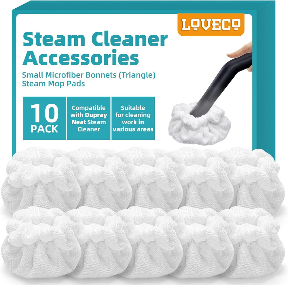 Small Microfiber Bonnets (Triangle) Compatible with Dupray Steam Cleaner, Mccull