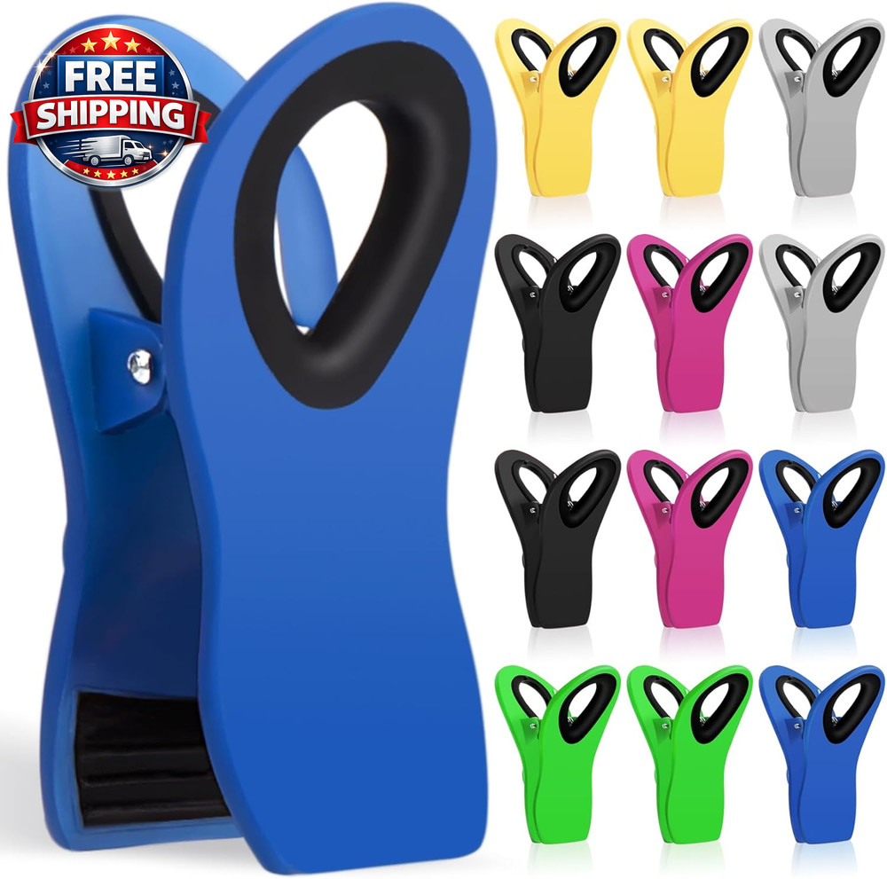 12 Pack Multi-Purpose Chip Clips & Bag Clips for Home and Office Use