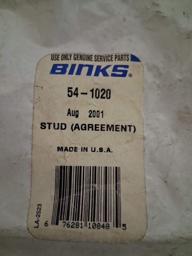 ( Lot Of 2) Binks 54-1020 Stud  NEW