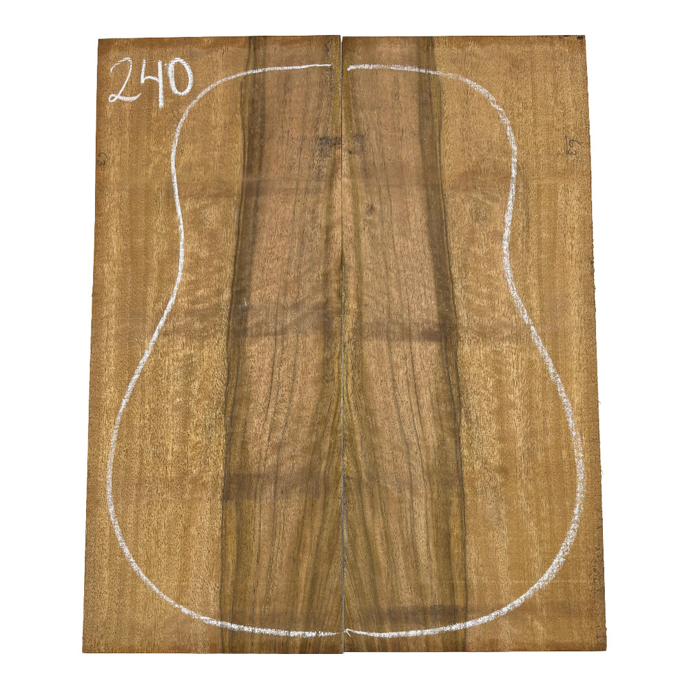 Flame Chocolate Mango Dreadnought Guitar Back Set #240