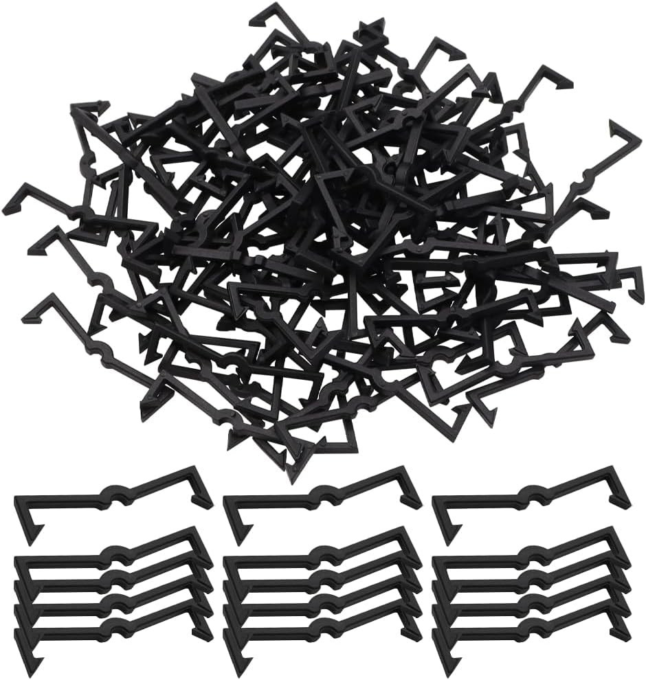 100PCS Pegboard Clips Pegboard Hook Locks Black Plastic Peg Board Locks Peg B...