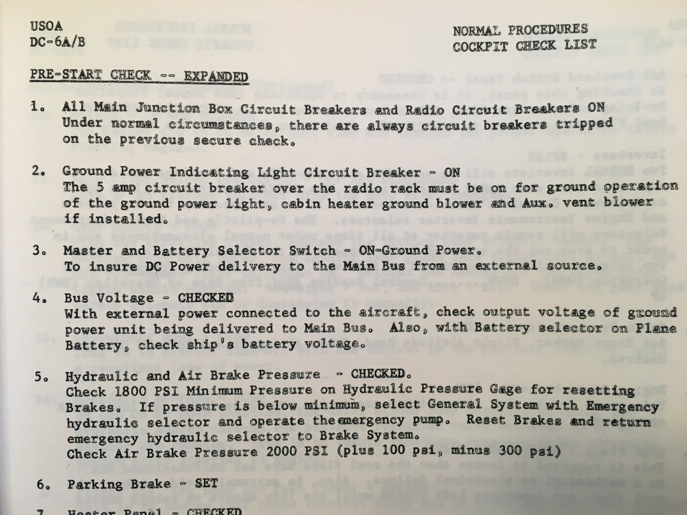 DC-6 Operating Manual