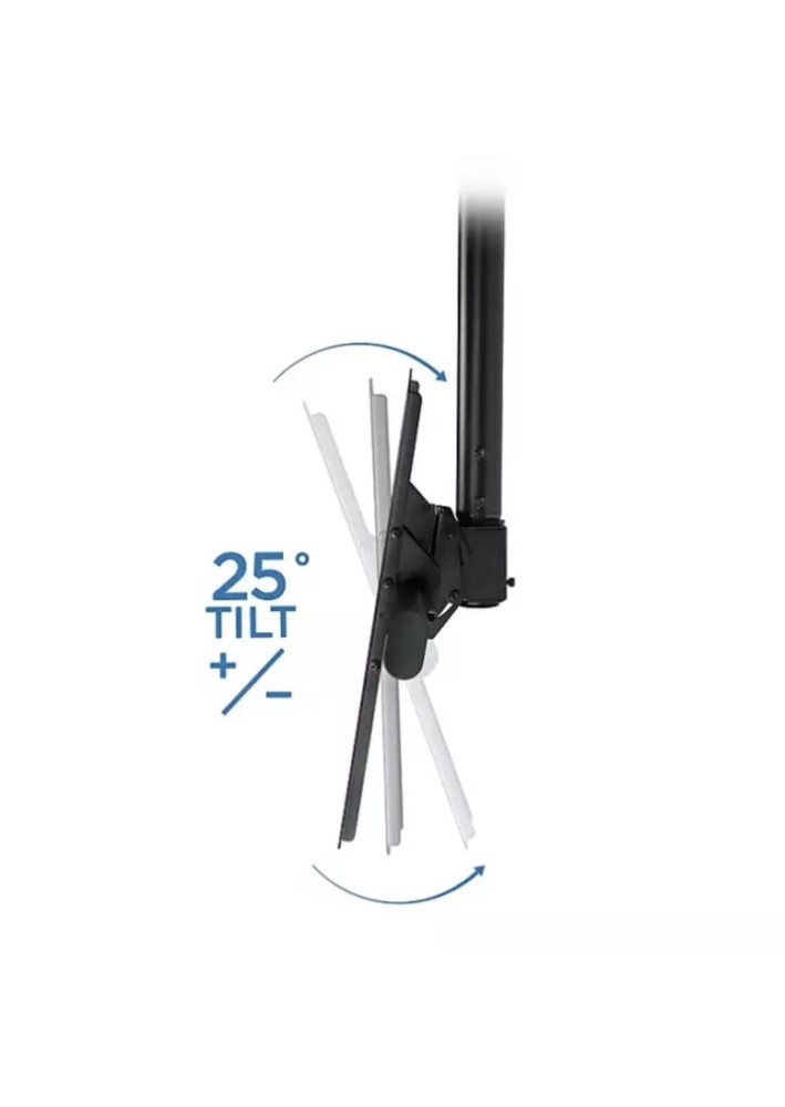 Mount-It! TV Ceiling Mount Bracket, Tilts and Swivels, Black (MI-509B)