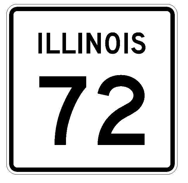 Illinois State Route 72 Sticker Decal