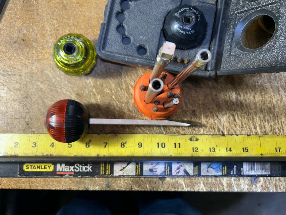 Lot 3 Vtg Creative Tools Inc. Easydriver Ratchet Ball Screwdriver & Bits