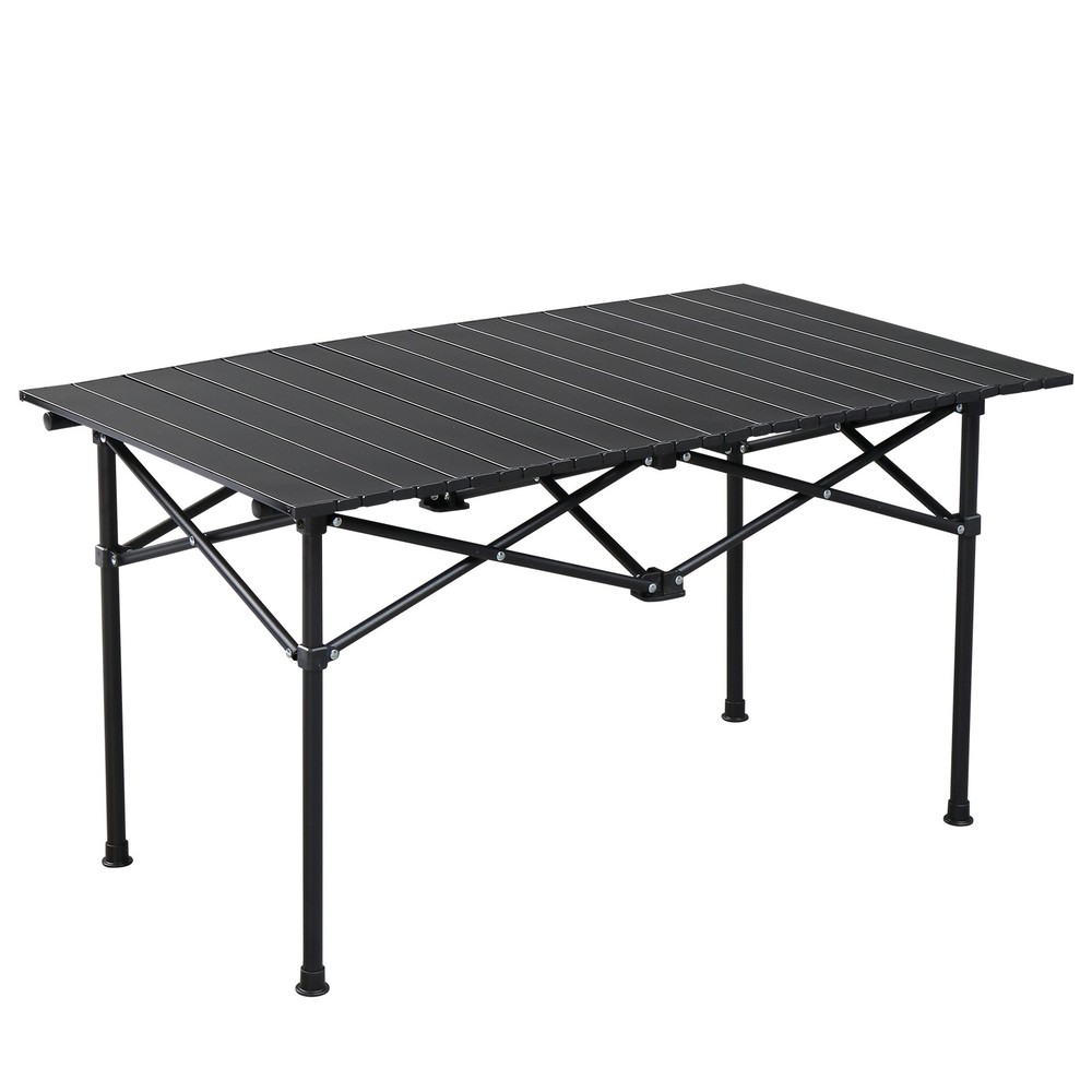 Portable Folding Camping Table,Table Outdoor Camp Table37x20 in, Black