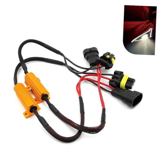 2 PCS Car LED Light Decoders, 9006/HB4 Plug and Play Warning Error Eliminator,