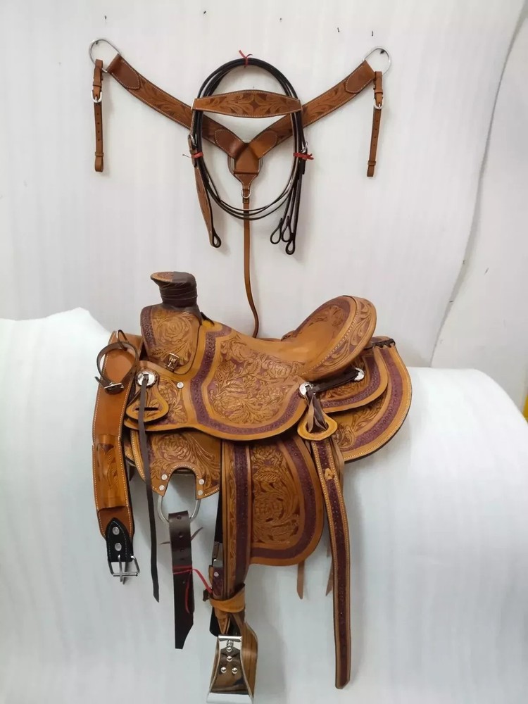 Wade Horse Saddle Tree Fork Western Premium Leather Roping Ranch Work Size 13".