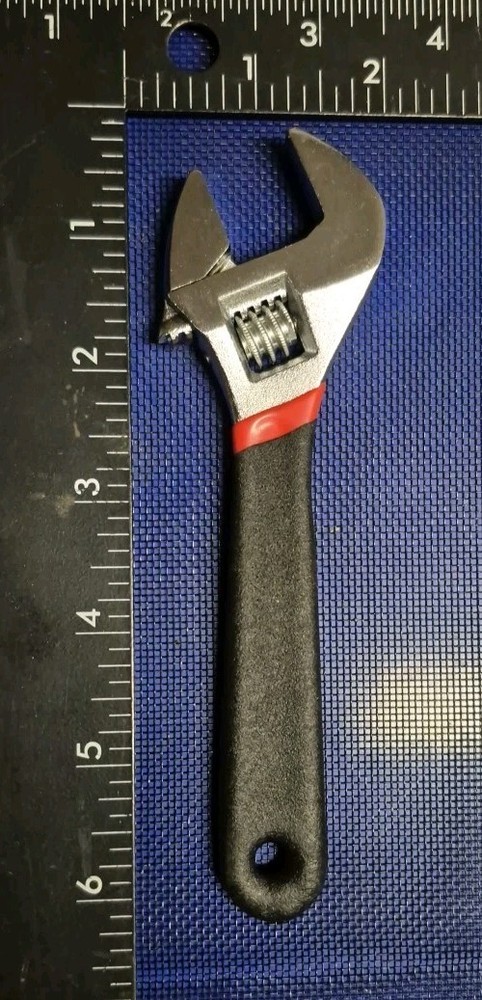 New 6" Adjustable Wrench With Rubberized Handle Unbranded