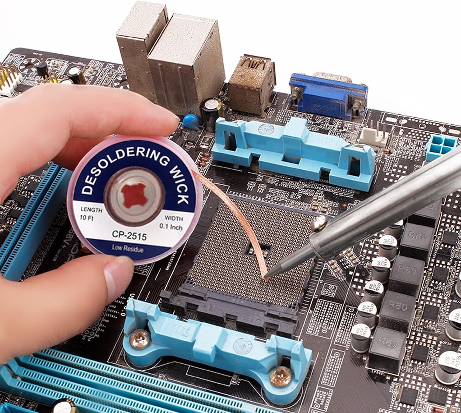 solder wick braid 10ft Length Desoldering Wick Braid Remover Tool Solder Sucker