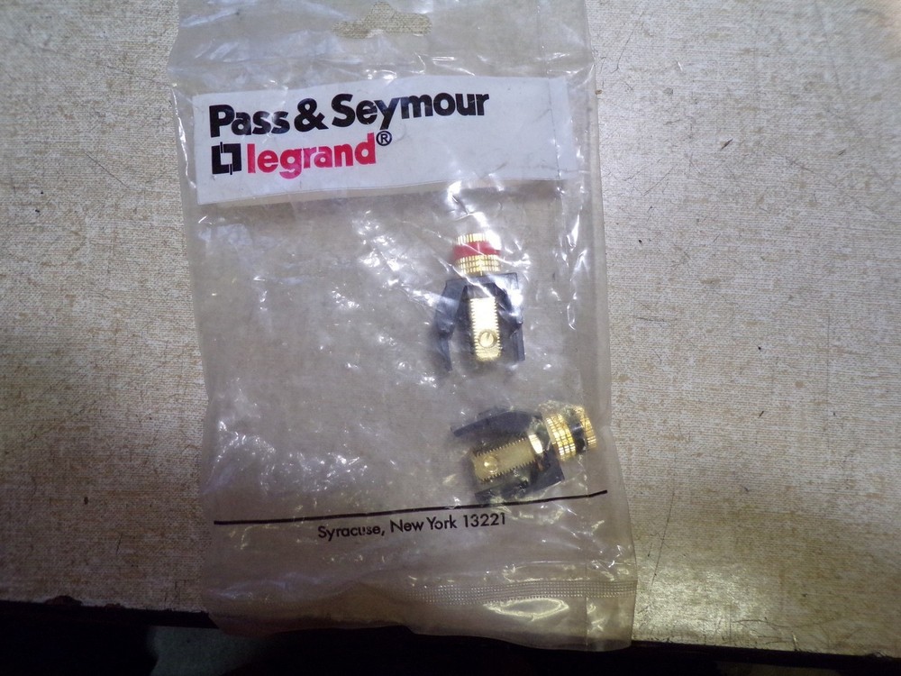NEW Pass & Seymour KS2BP-BR Keystone Binding Post Red/Black Pair
