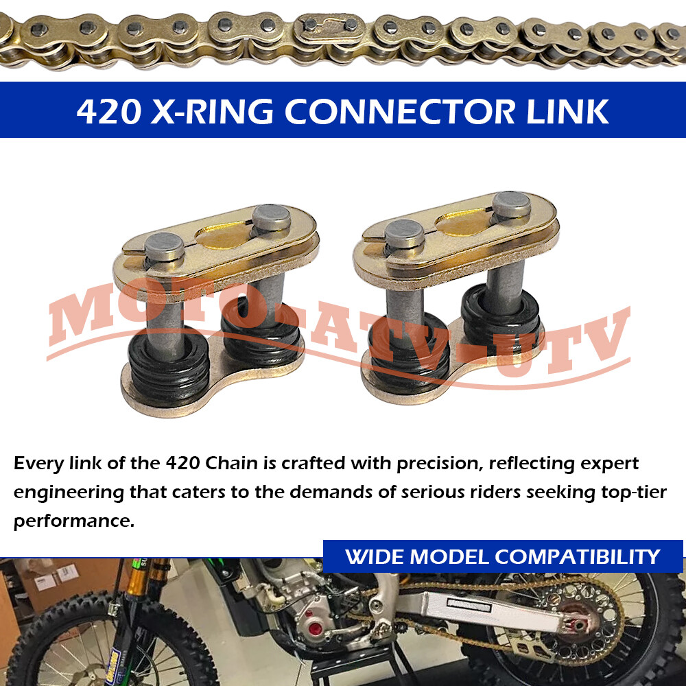 Gold 420 X-Ring Chain 106 Link & Connecting Master Link for Honda Grom 125 14-20