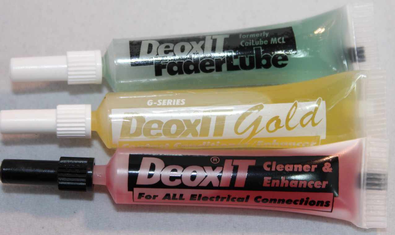 3 pk combo - DeoxIT® D-Series D100L, GOLD G100L, Fader 100% solution, 2 ml tube