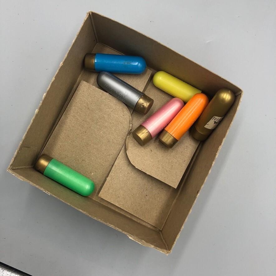 1980s CeDe LIPSTICK CANDY Containers Vintage 5 FULL 2 Empty with BOX