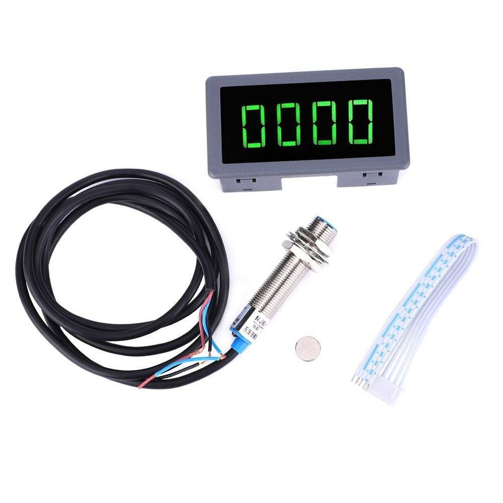 Digital LED Tachometer RPM Speed Meter with Inductive Proximity Switch Sensor...