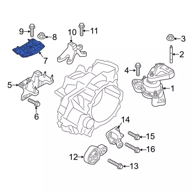 Genuine Ford Automatic Transmission Mount Bracket FB5Z-6038-E
