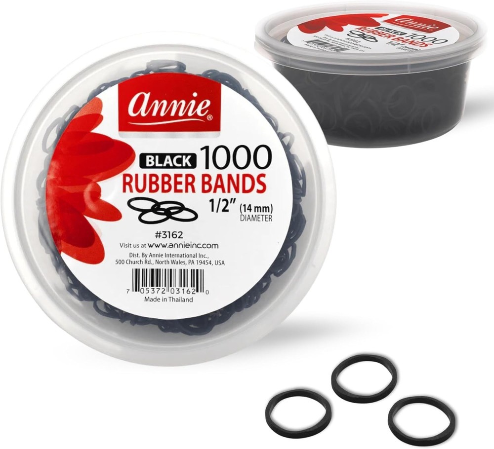 2-Inch Black Rubber Bands, Strong & Stretchy - 4 Count for Versatile Use