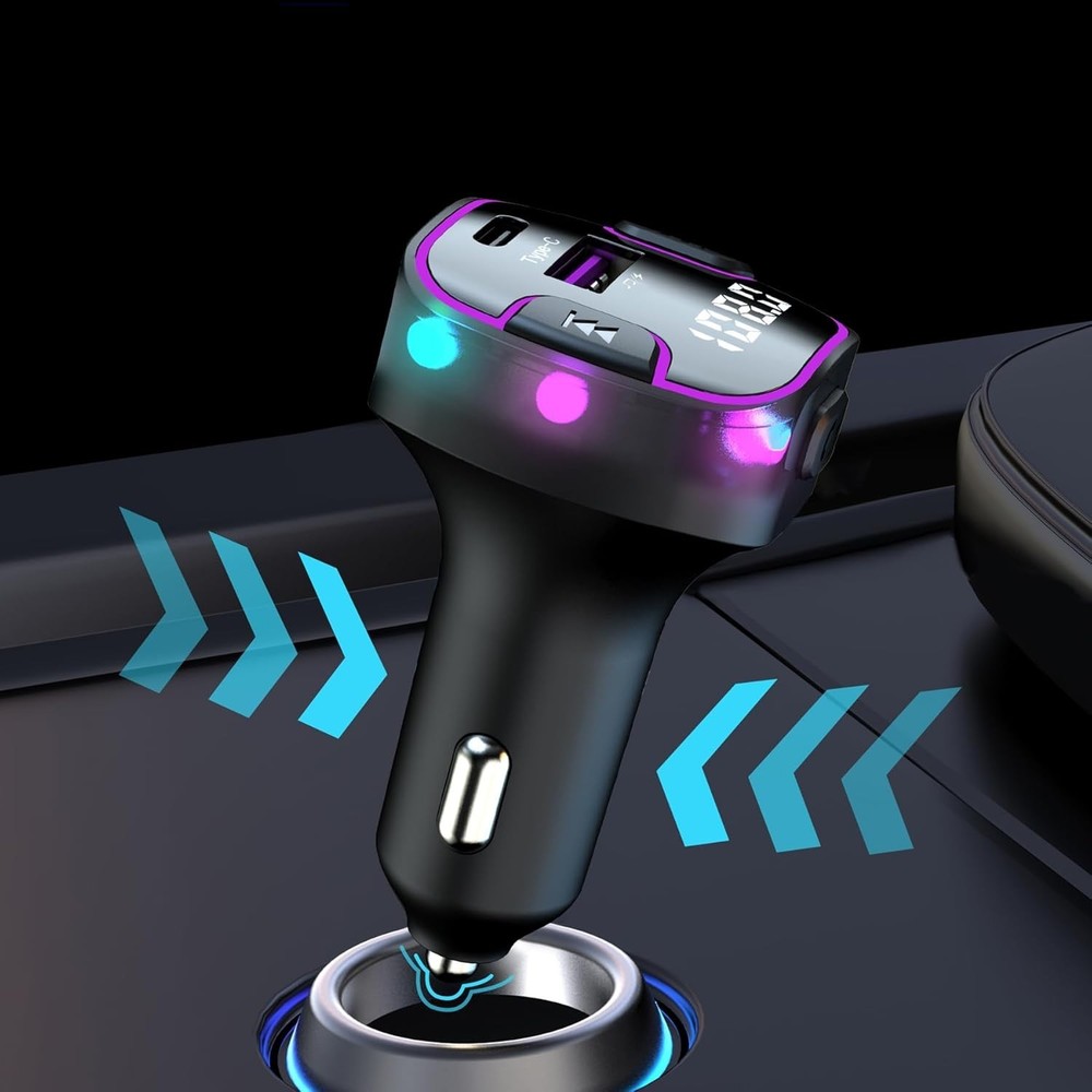 Bluetooth 5.3 Car Adapter with PD & QC3.0 Fast Charging - Enhance Your Drive