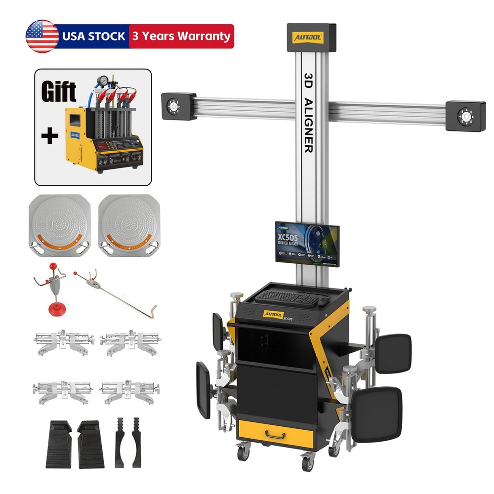 AUTOOL 3D Wheel Alignment Machine Wheel Aligner Aligning System For 4-Post Lifts