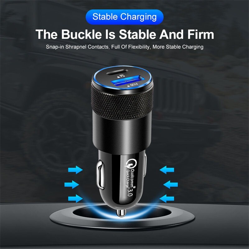 ATRTEC Dual Car Charger USB C Super Fast Pd Cigarette Lighter