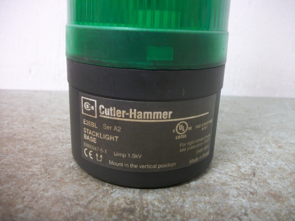 CUTLER-HAMMER RED/GREEN STACKLIGHT E26BL