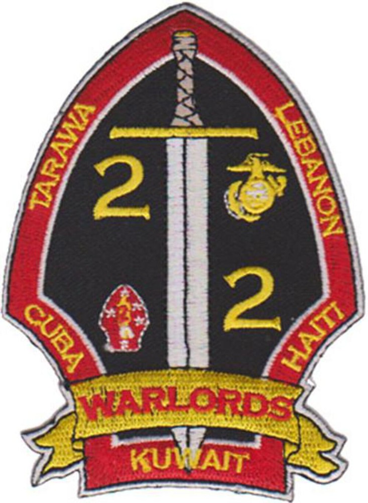 2nd Battalion 2nd Marines - "Warlords" - USMC Sew-On Patch