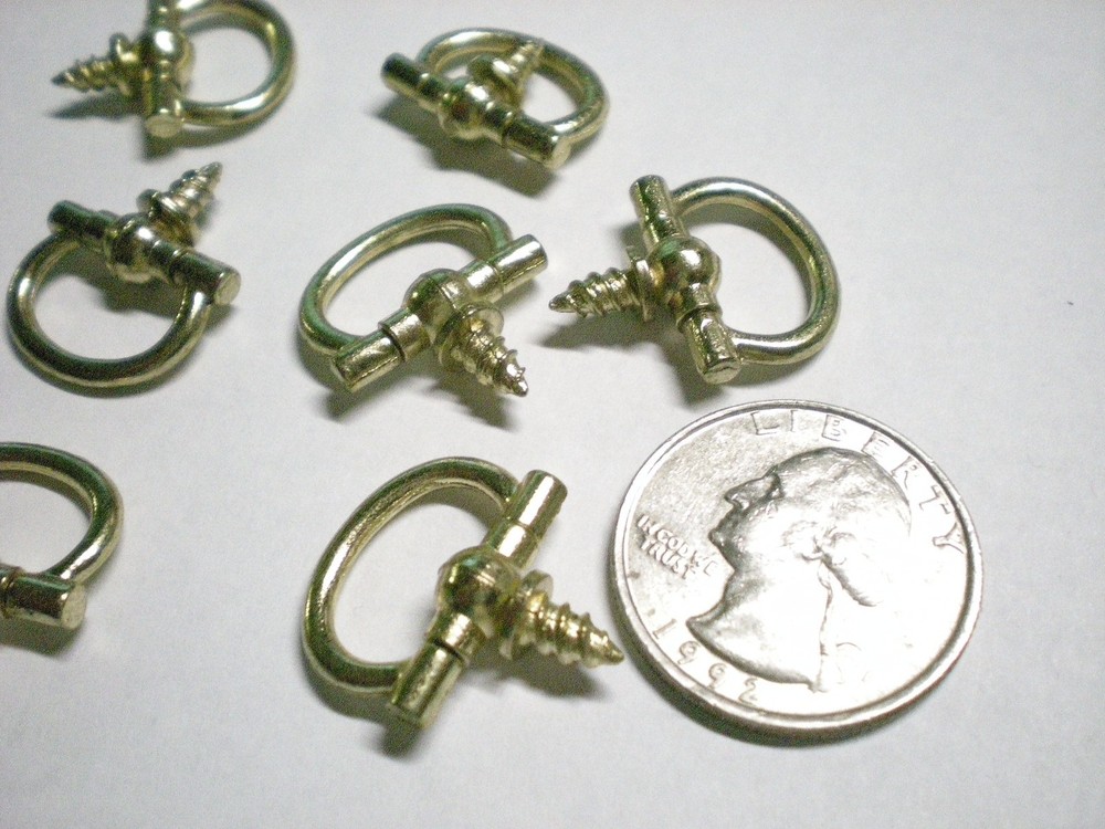 Shadow Box/Frame Swivel Top Ring Hanger Pull  Bright Finish 10 pack SIZE 3/4"