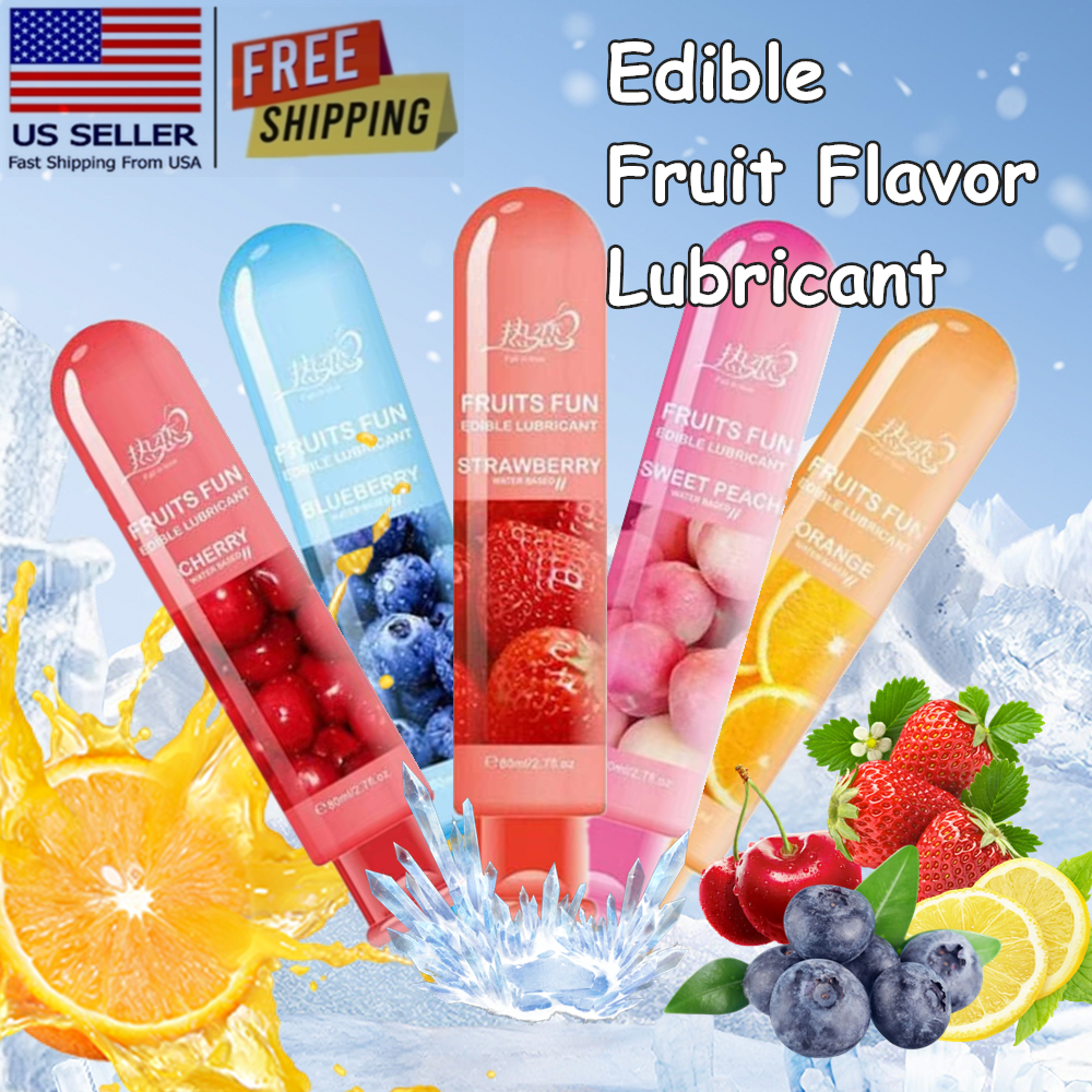Edible Fruit Flavor Lubricant Gel Oral Sex Lube Sexual Mild Massage Oil Adult