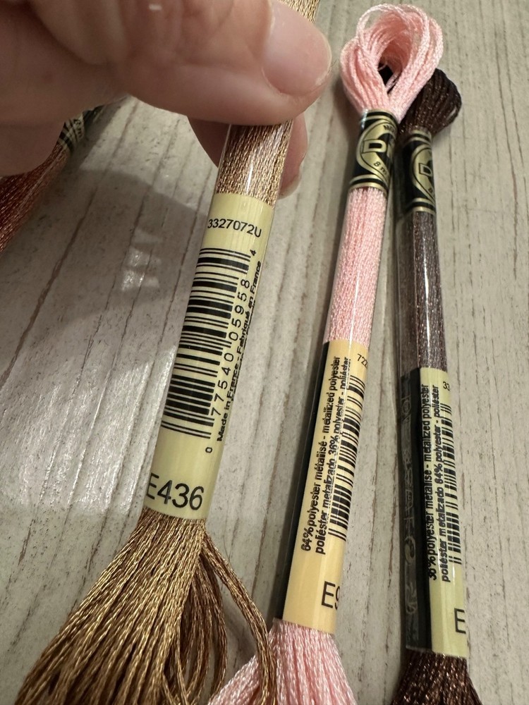 DMC Mouline Light Effects Metallic Embroidery Thread Polyester 4 Skeins